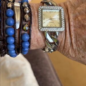 Quartz Woman Silver Chain Bracelet Watch